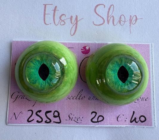Gatto - 20 mm FLAT 2559 | Reborn Doll Eyes | CarolaCarollsEyes