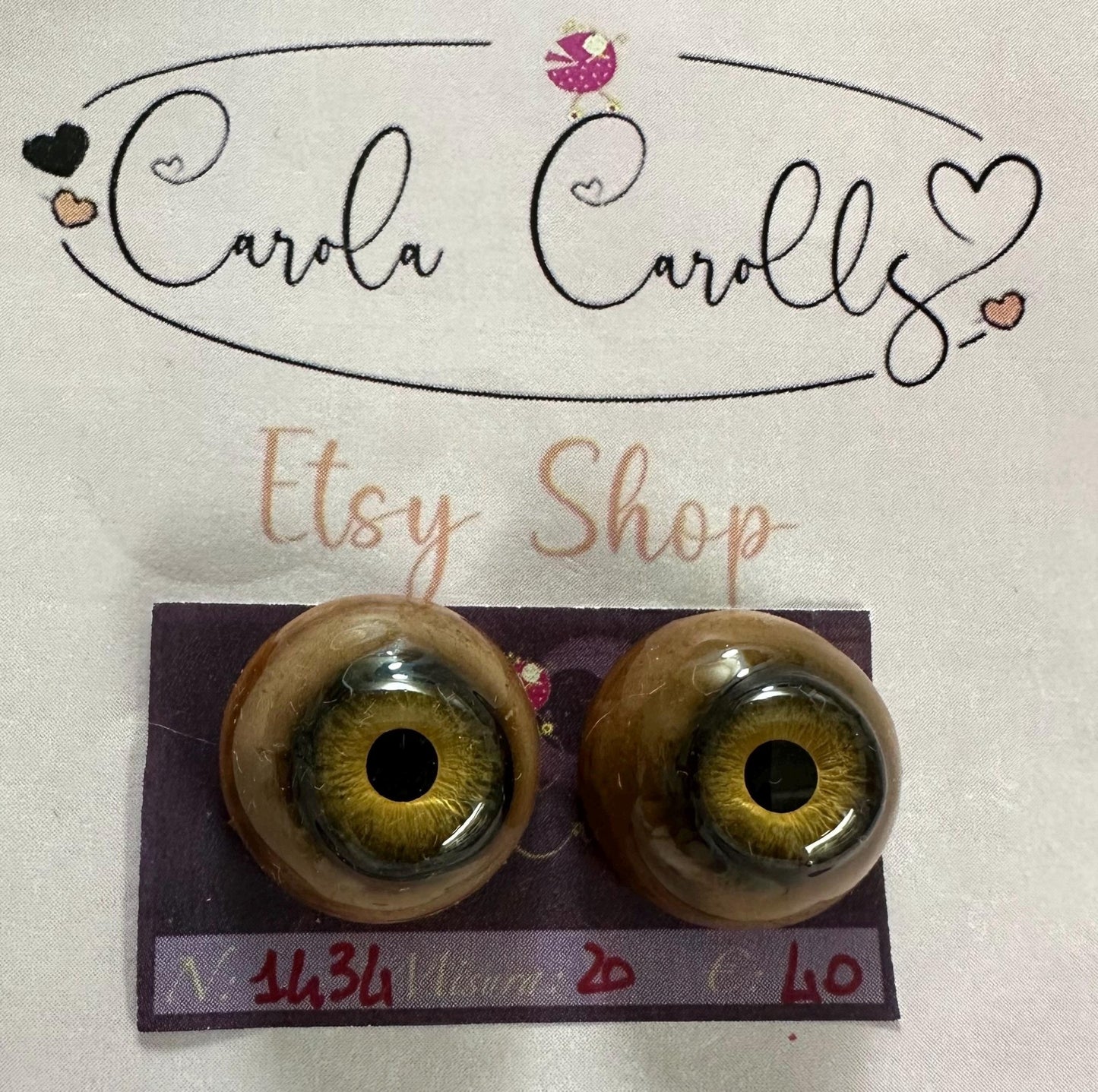 Monkey - 20 mm FLAT 1434 | Reborn Doll Eyes | CarolaCarollsEyes