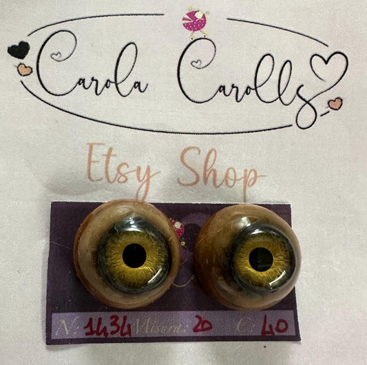 Monkey - 20 mm FLAT 1434 | Reborn Doll Eyes | CarolaCarollsEyes