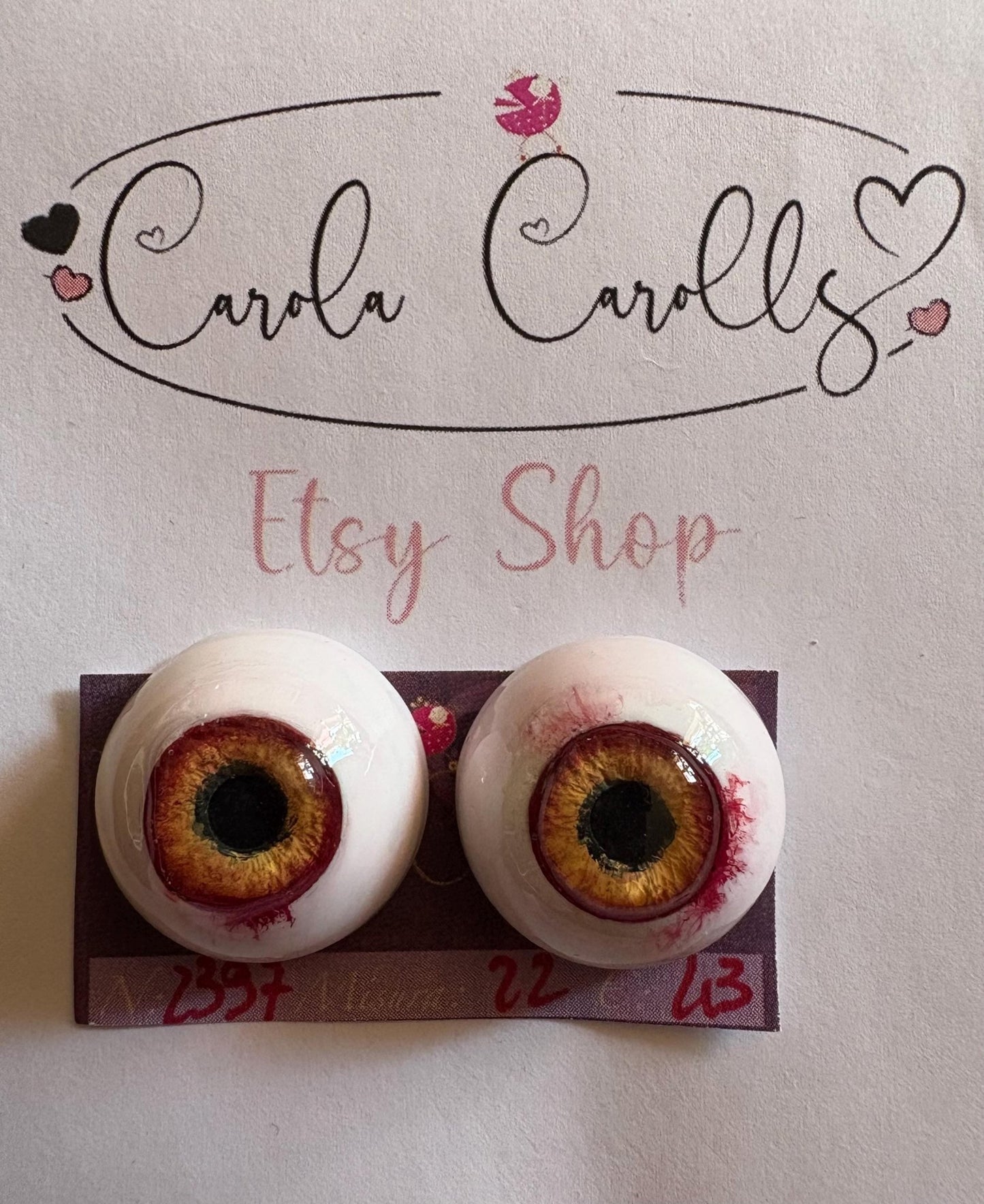 Pennywise - 22mm FLAT 2397 | Reborn Doll Eyes | CarolaCarollsEyes