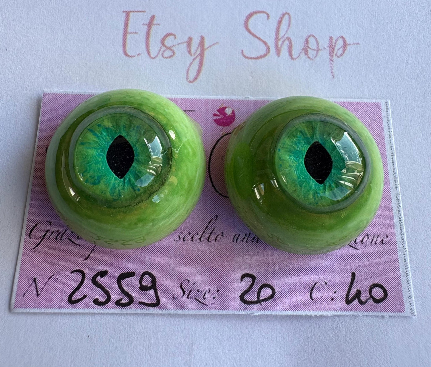 Gatto - 20 mm FLAT 2559 | Reborn Doll Eyes | CarolaCarollsEyes