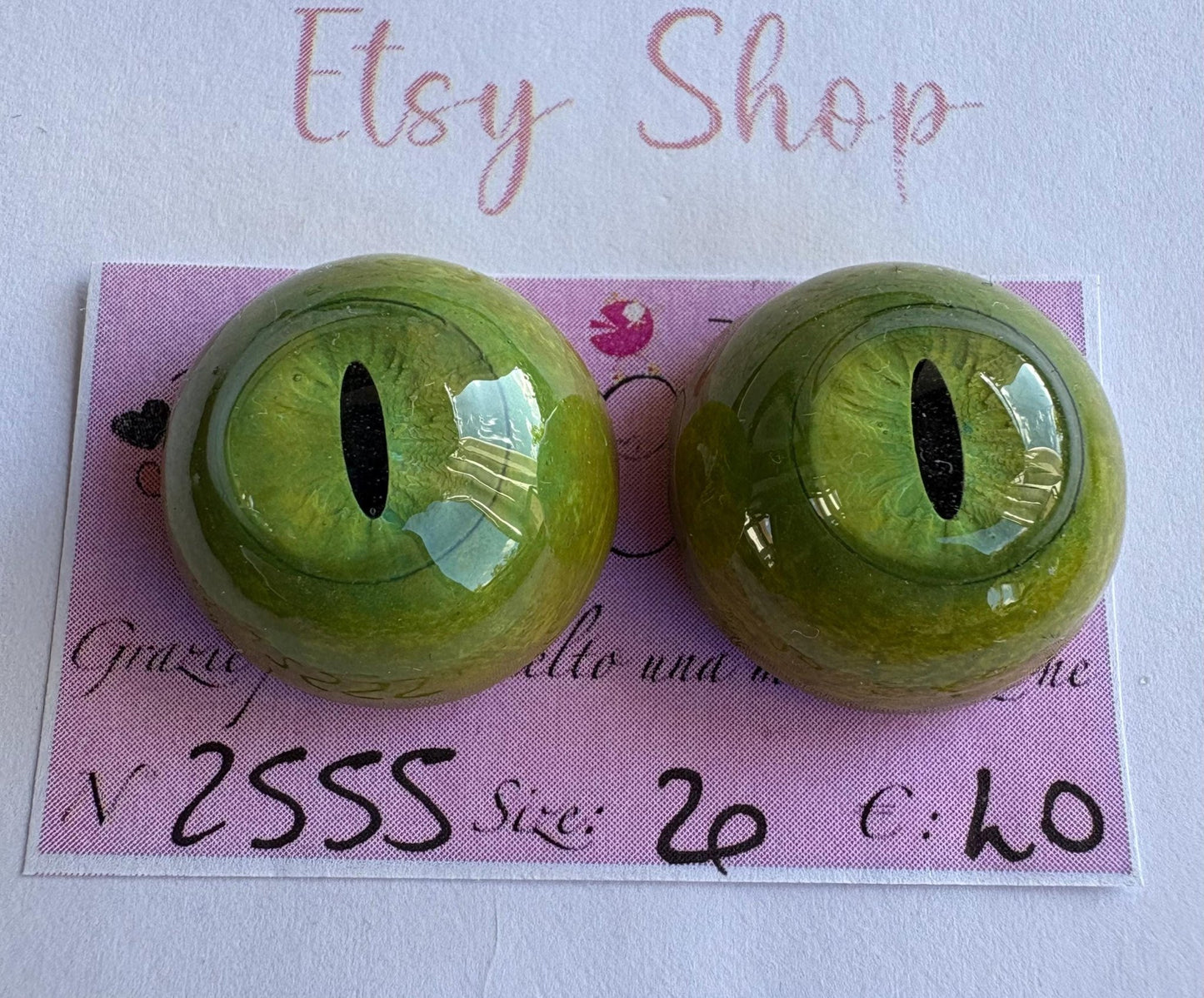 Gatto - 20 mm FLAT 2555 | Reborn Doll Eyes | CarolaCarollsEyes