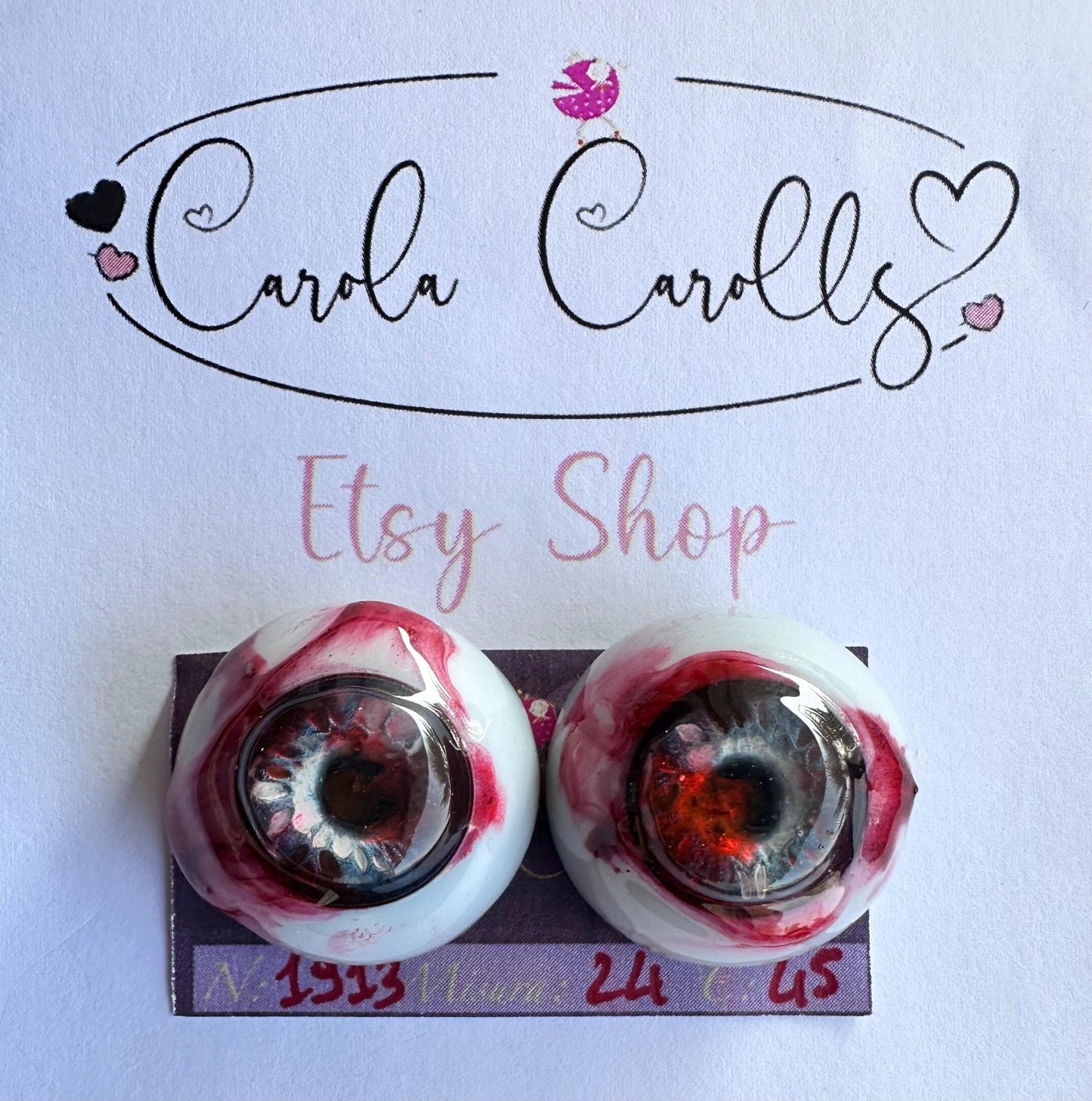 Zombie - 24mm FLAT 1913 | Reborn Doll Eyes | CarolaCarollsEyes